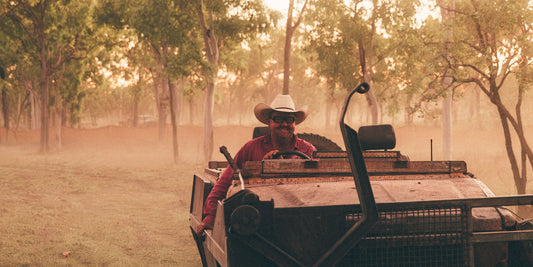 New straw hats keep the muster crew cool in the NT