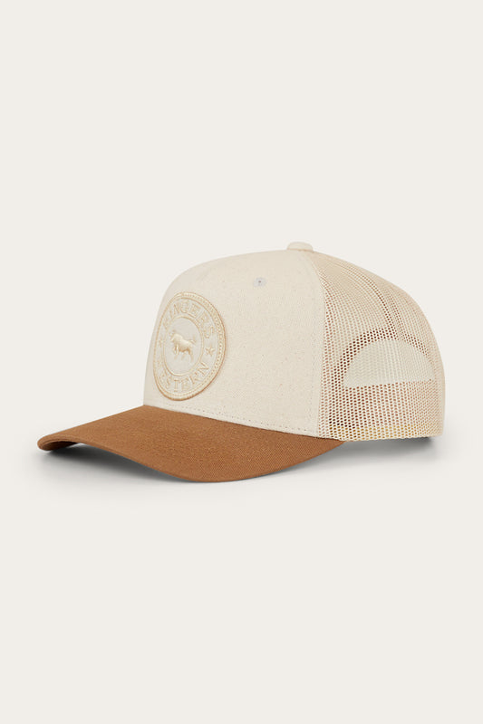 Signature Bull Kids Trucker Cap - Beige/Clay