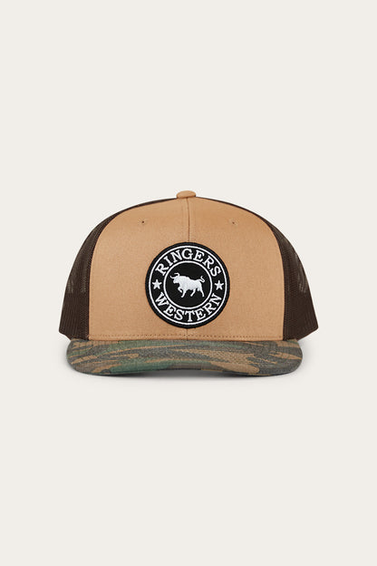 Dalby Flat Brim Trucker Cap - Sand