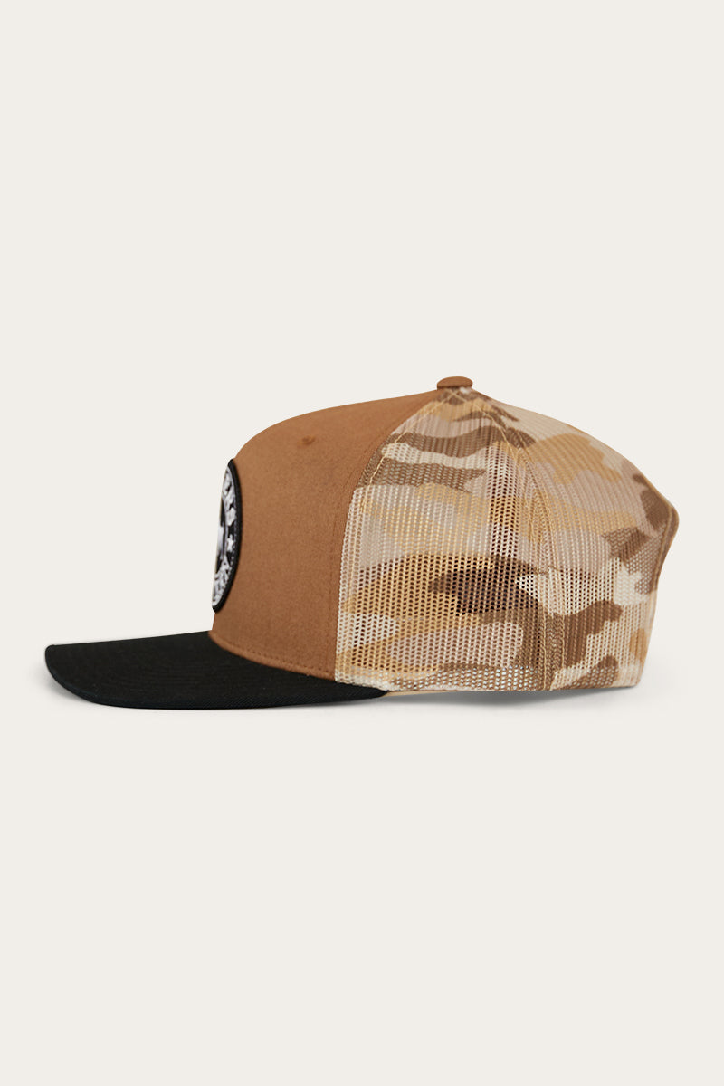 Dalby Flat Brim Trucker Cap - Clay