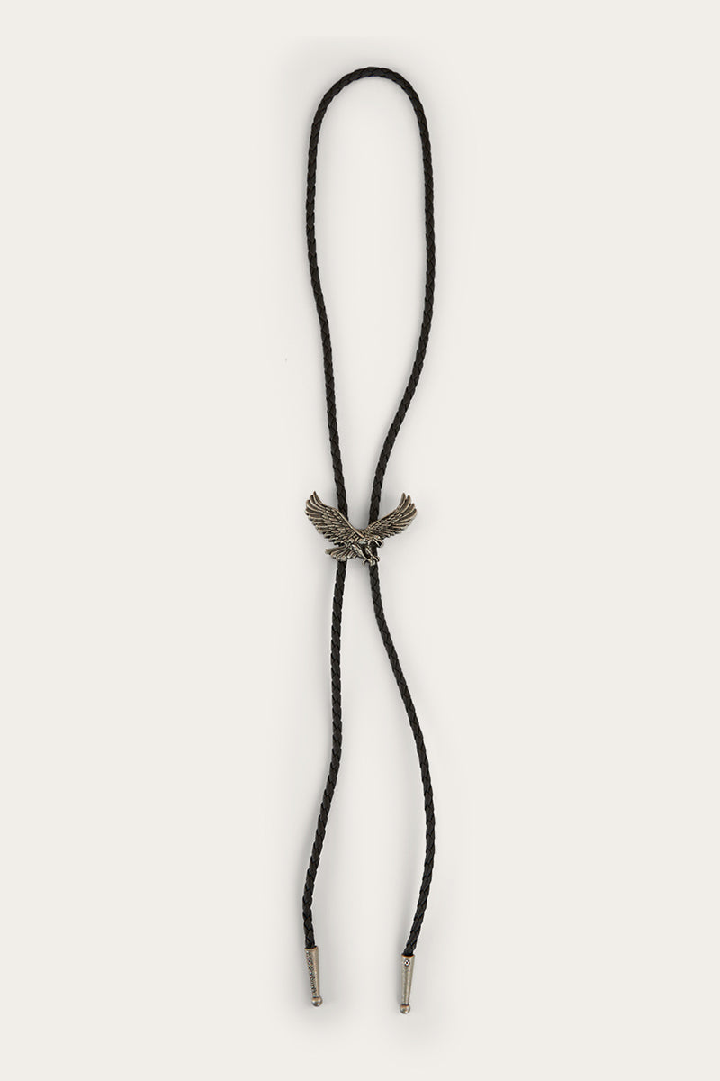 Eagle Bolo Tie - Antique Silver