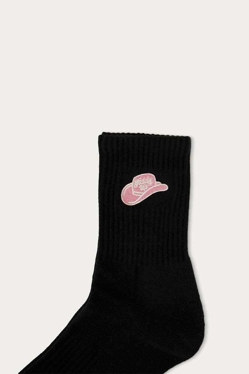 Giddy Up Unisex Sock 2 Pack - White/Black