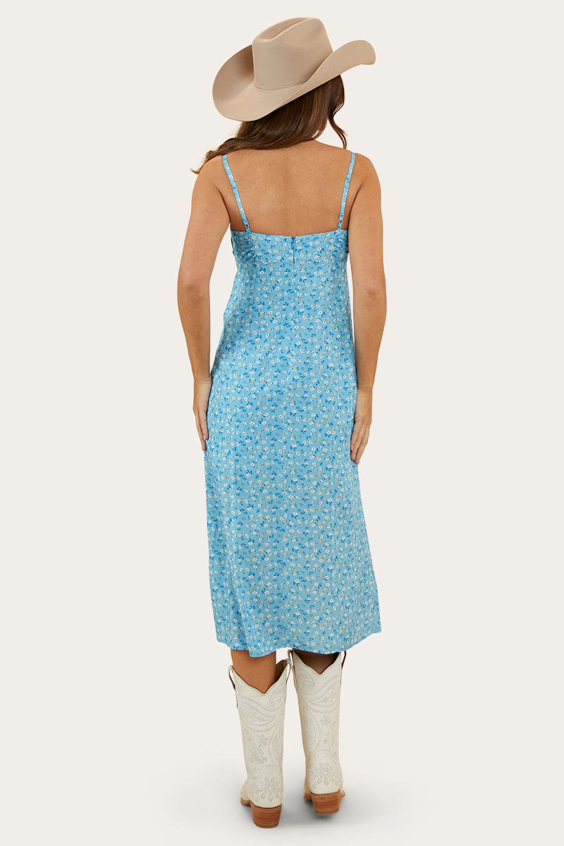 Bobbie Womens Midi Dress - Blue