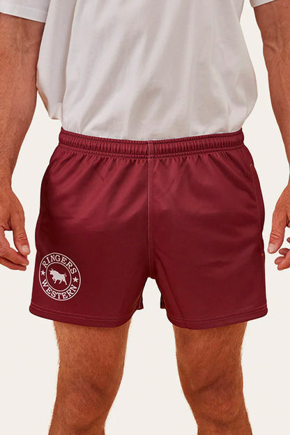 Ringers Footy Shorts - Burgundy