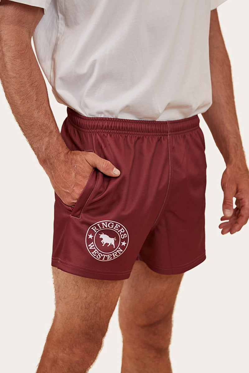 Ringers Footy Shorts - Burgundy