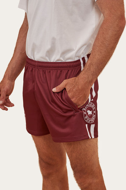 Ringers Footy Shorts - Burgundy