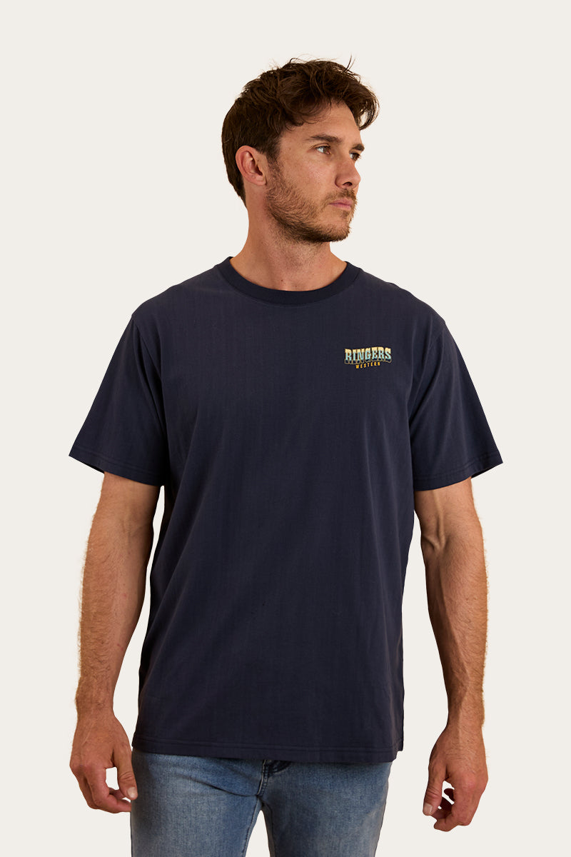 Buckin Barra Mens Loose Fit T-Shirt - Navy