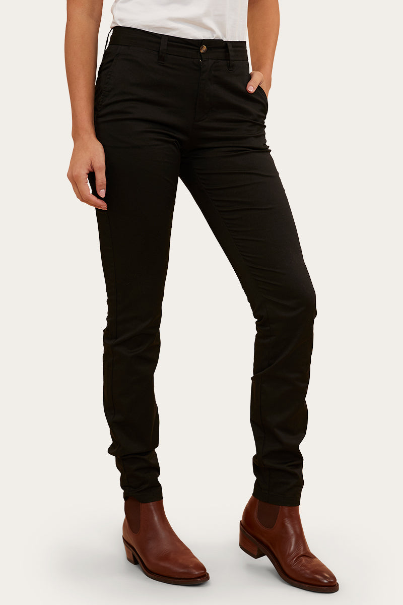 Samford Womens Slim Chino Pant - Black