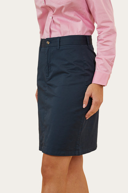 Pippa Womens Chino Skirt - Dark Navy