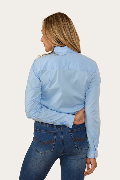 Longreach Womens Plain Dress Shirt - Sky Blue