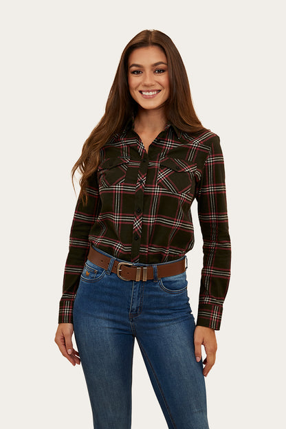 Clementine Womens Flannel - Charcoal