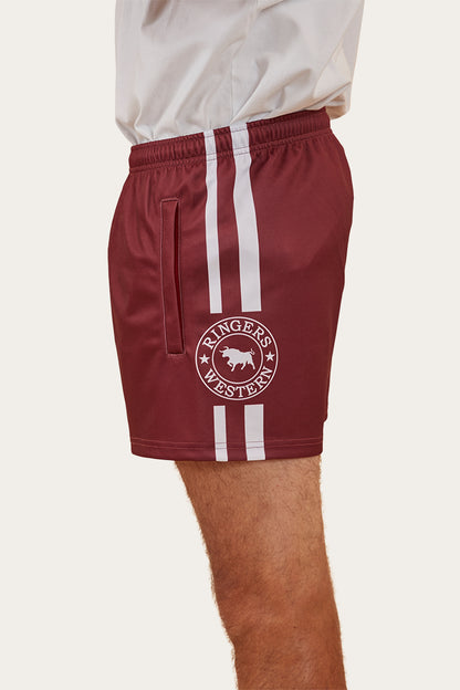 Ringers Footy Shorts - Burgundy