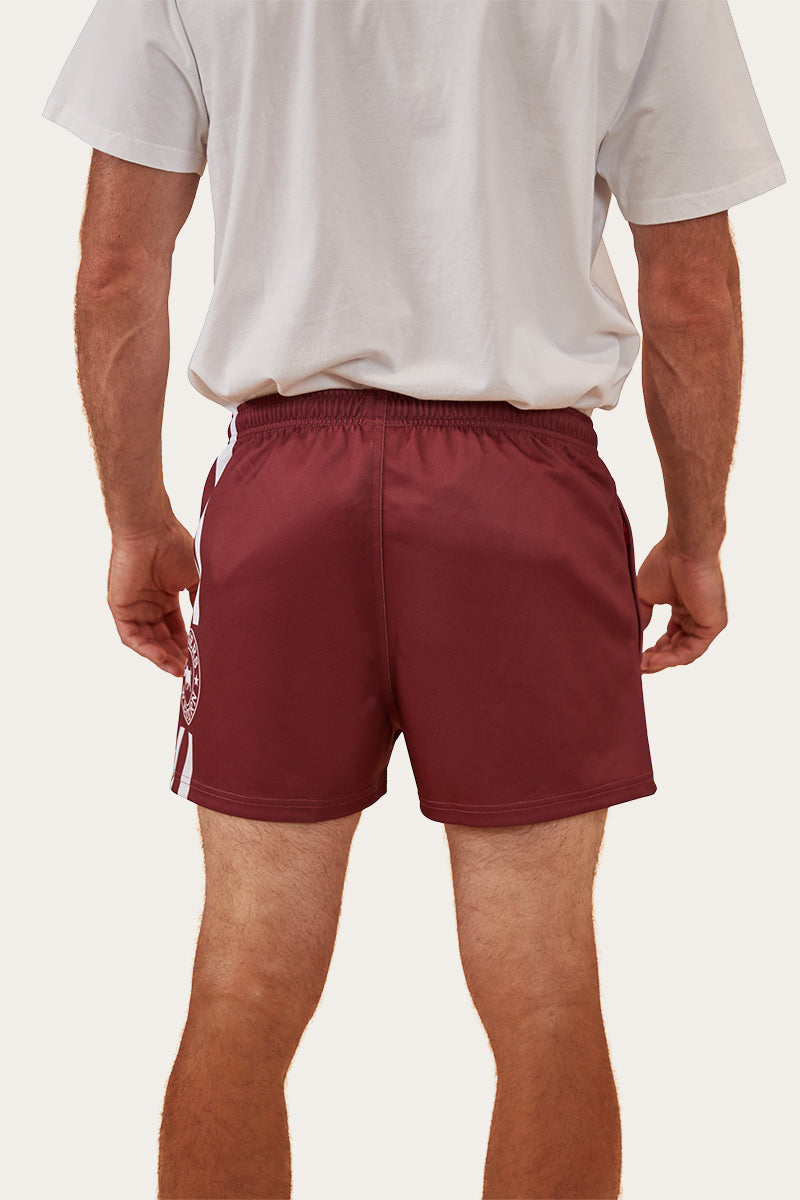 Ringers Footy Shorts - Burgundy