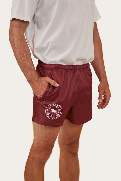 Ringers Footy Shorts - Burgundy