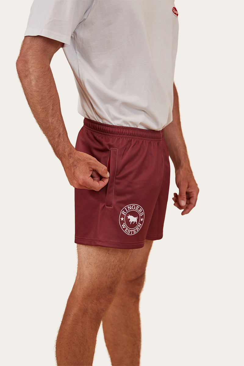 Ringers Footy Shorts - Burgundy