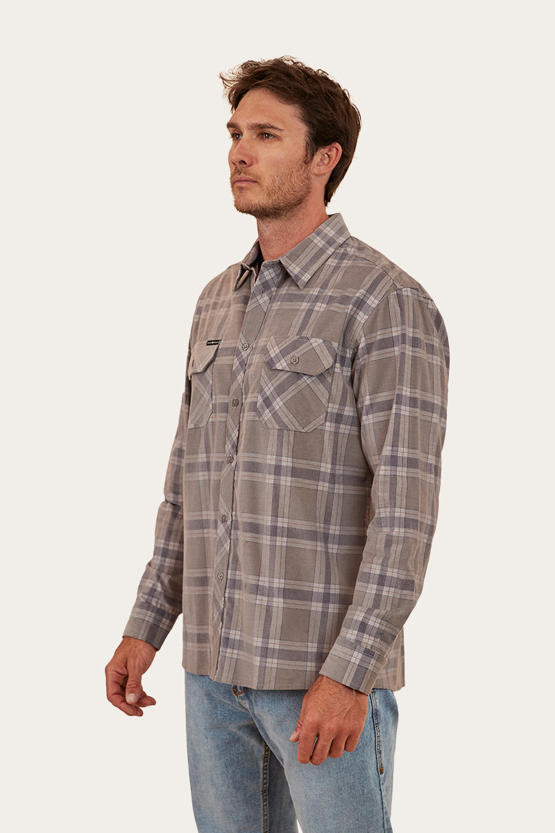 Cyrus Mens Corduroy Flannel - Smoke