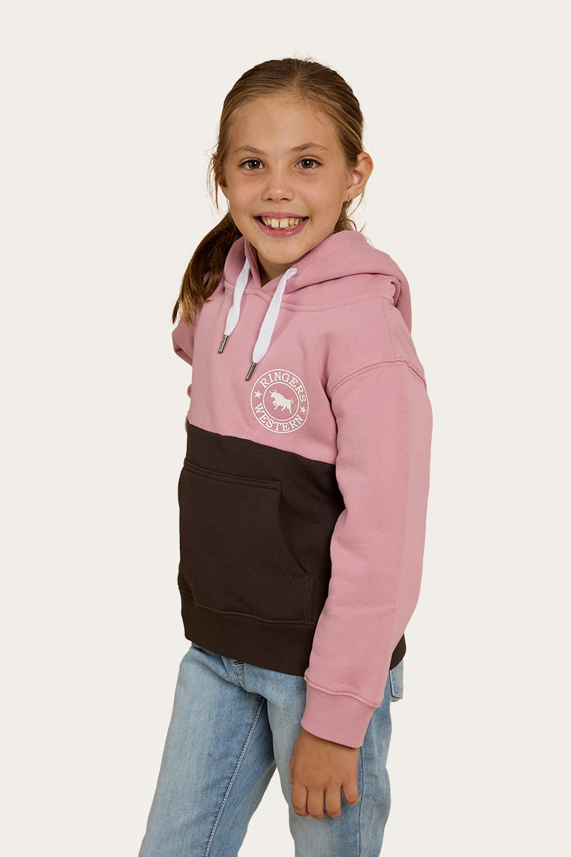 Oakey Kids Hoodie - Rosey/Charcoal