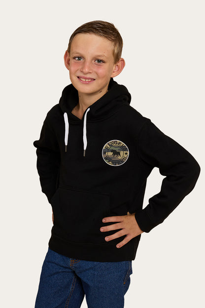 Signature Bull Kids Pullover Hoodie - Black/Camo