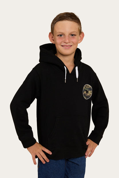 Signature Bull Kids Pullover Hoodie - Black/Camo