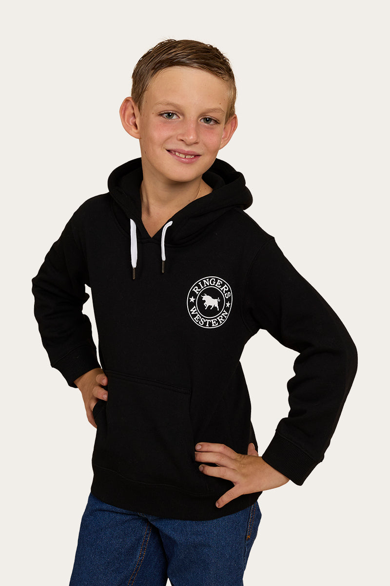 Signature Bull Kids Pullover Hoodie - Black/White