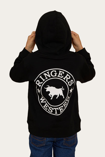 Signature Bull Kids Pullover Hoodie - Black/White