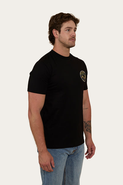 Signature Bull Mens Classic Fit T-Shirt - Black/Camo