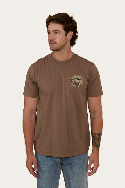 Signature Bull Mens Loose Fit T-Shirt - Mushroom/Camo