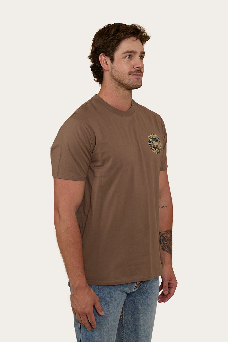 Signature Bull Mens Loose Fit T-Shirt - Mushroom/Camo