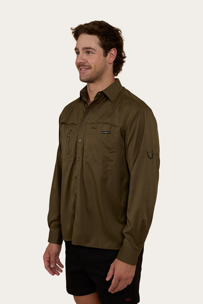 Bennetts Unisex Fishing Shirt - Military Green