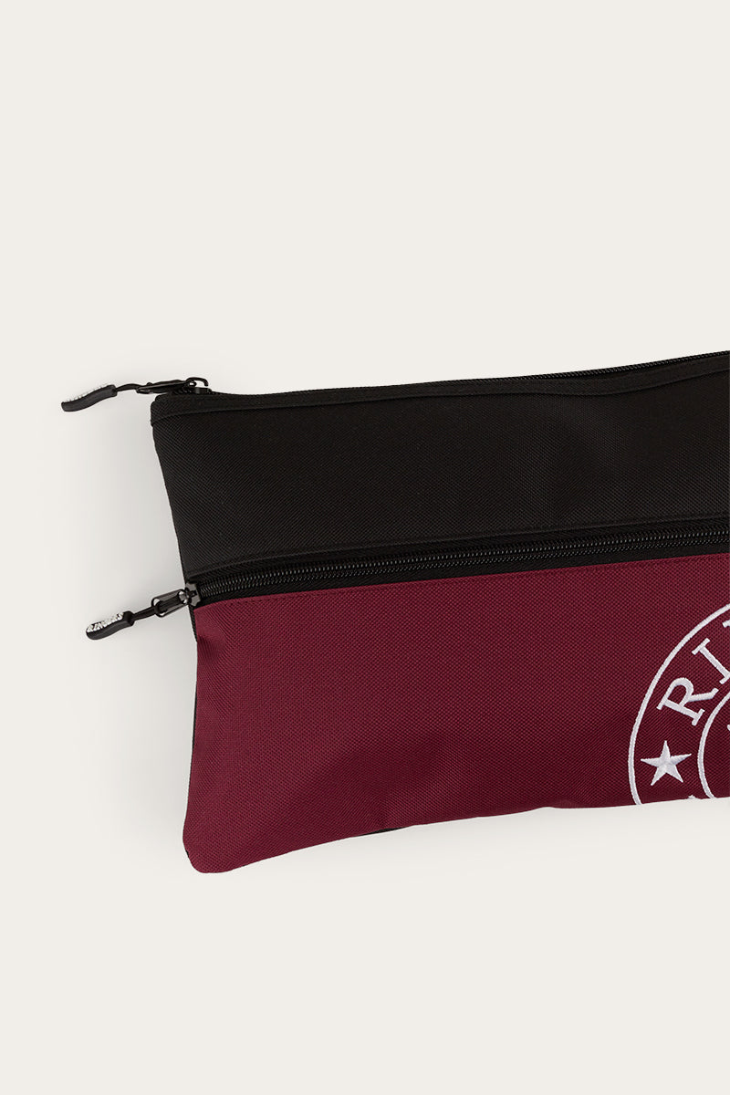 Spencer Pencil Case - Burgundy/Black