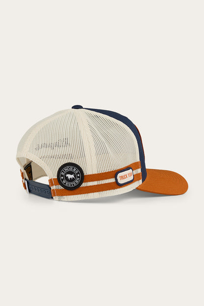 Big Rig Trucker Cap - Navy / Burnt Orange