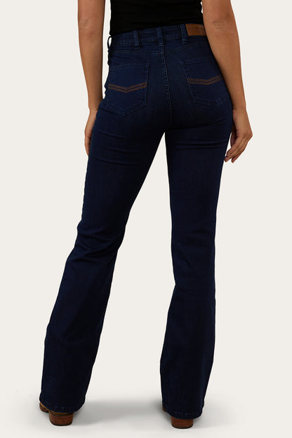 Indi Womens High-Rise Bootleg Jeans - Indigo Blue