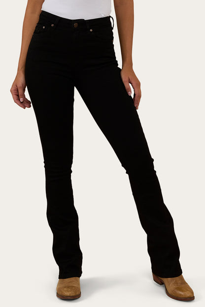 Penny Womens High-Rise Bootleg Jeans - Black