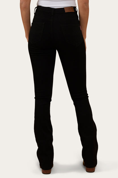 Penny Womens High-Rise Bootleg Jeans - Black