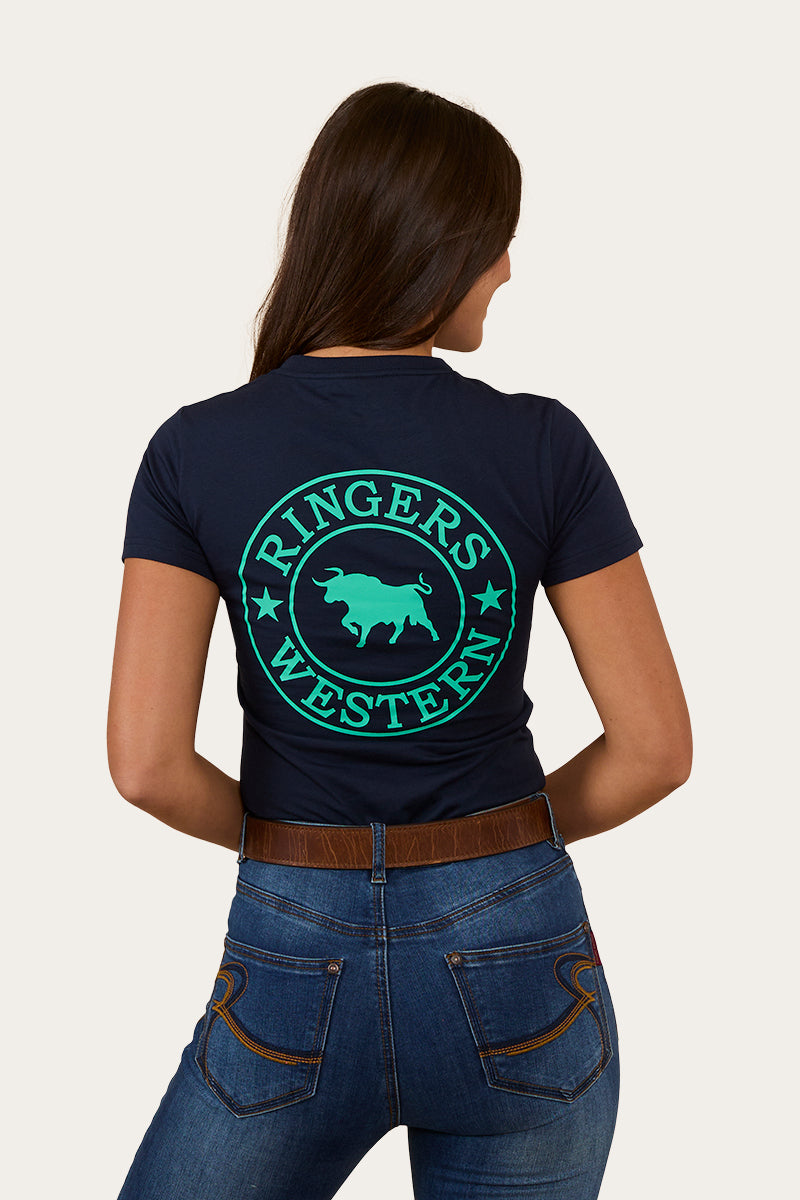 Signature Bull Womens Classic Fit T-Shirt - Navy/Mint