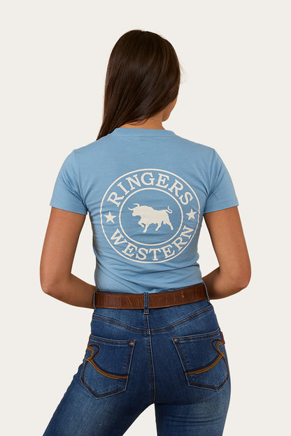 Signature Bull Womens Classic Fit T-Shirt - Dusk/Off White