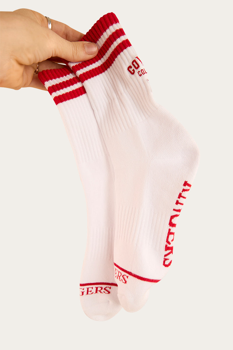 Cowboy Collective Sports Socks - White/Red