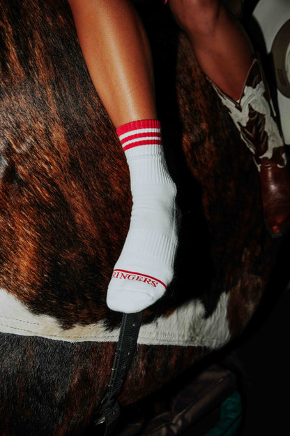 Cowboy Collective Sports Socks - White/Red