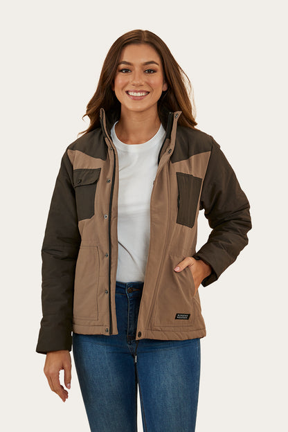 Whitney Womens Puffer Jacket - Mushroom