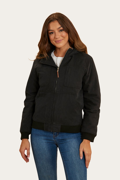 Willowra Womens Canvas Jacket - Black