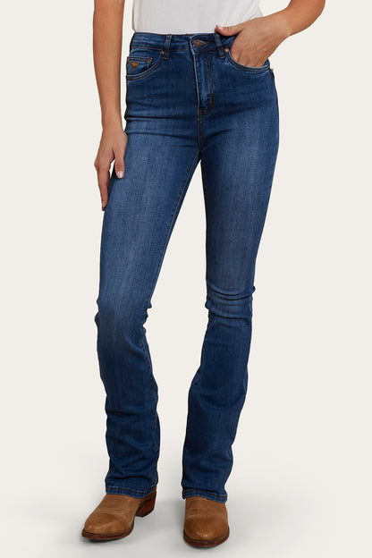 Penny Rodeo Womens High-Rise Bootleg Jeans - Vintage Blue