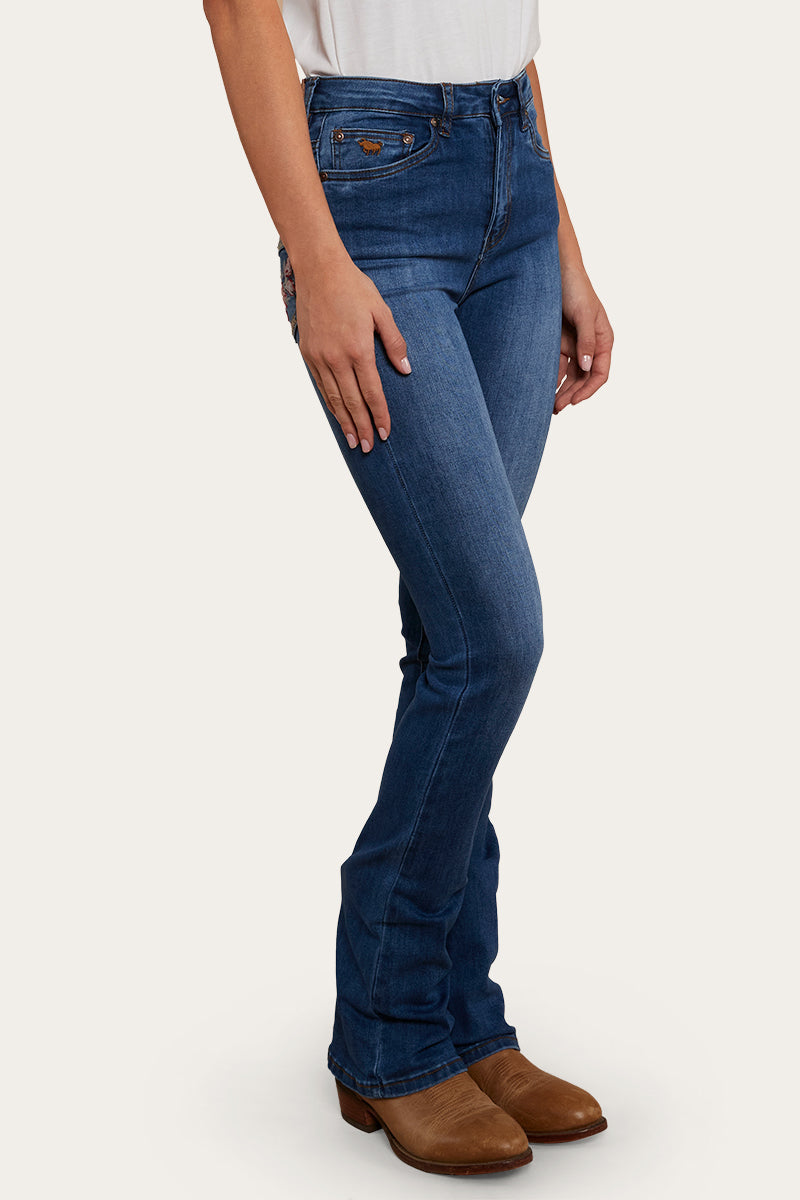 Penny Rodeo Womens High-Rise Bootleg Jeans - Vintage Blue