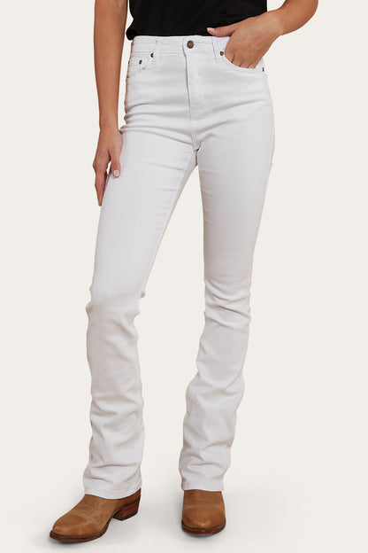 Penny Womens High-Rise Bootleg Jeans - White