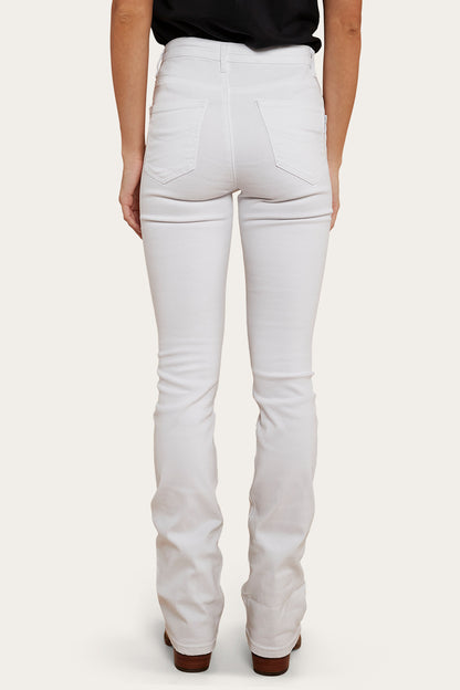 Penny Womens High-Rise Bootleg Jeans - White