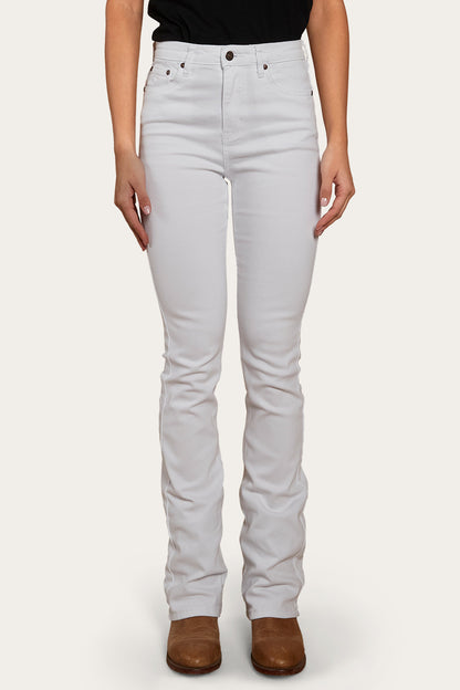 Penny Womens High-Rise Bootleg Jeans - White