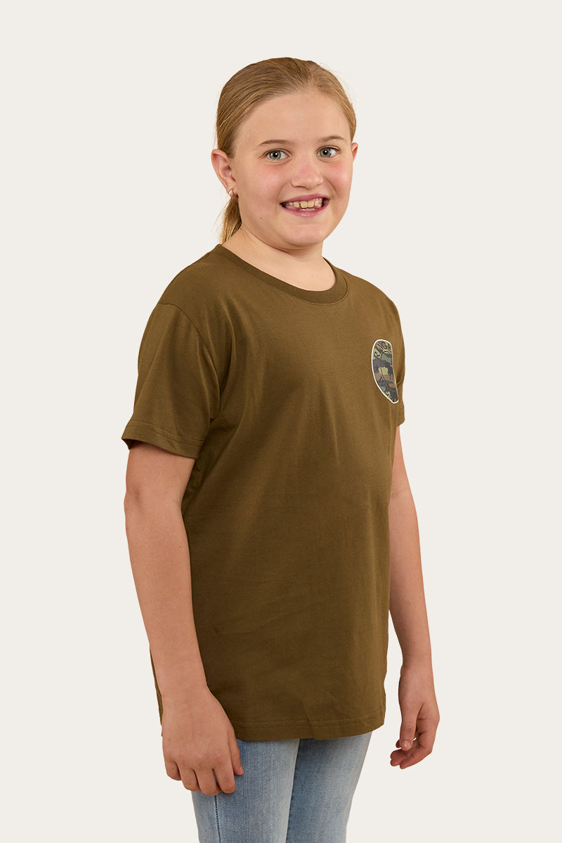 Signature Bull Kids Classic Fit T-Shirt - Military Green/Camo