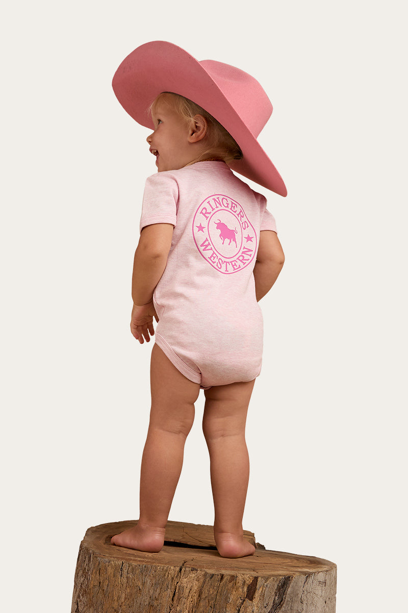 Ringers Babies Short Sleeve Romper - Pastel Pink