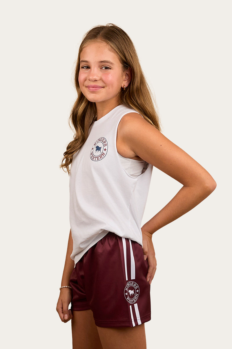 Ringers Kids Footy Shorts - Burgundy