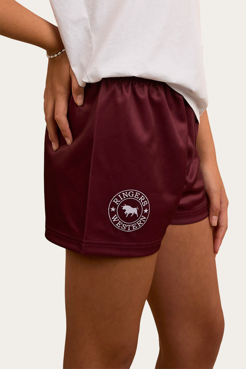 Ringers Kids Footy Shorts - Burgundy