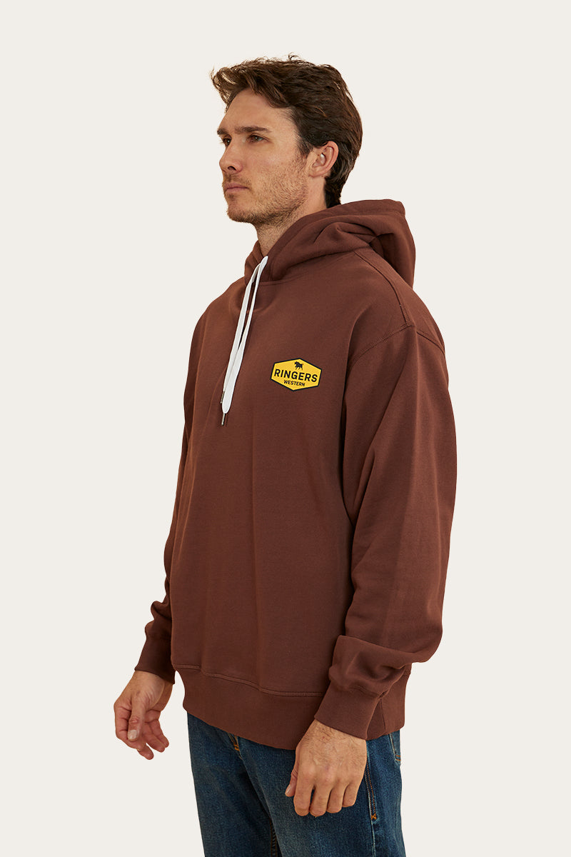 Servo Mens Hoodie - Chocolate/Yellow